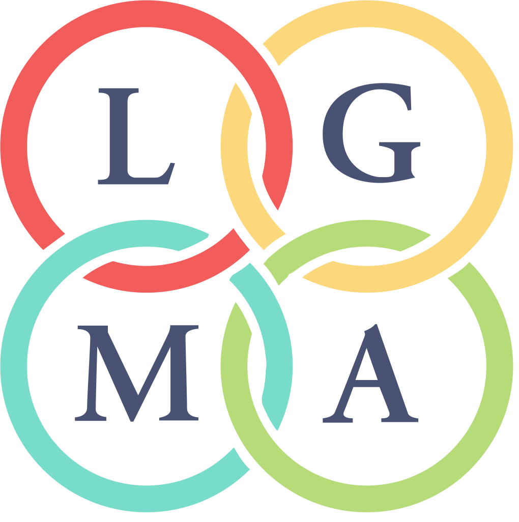 LGMA Logo with coloured circles